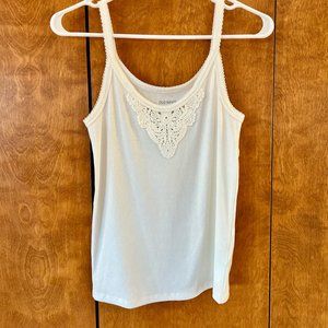 Lace Trim Tank Top M